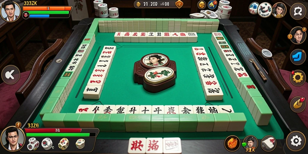 Tampilan seru gameplay game Mahjong 33ZK.