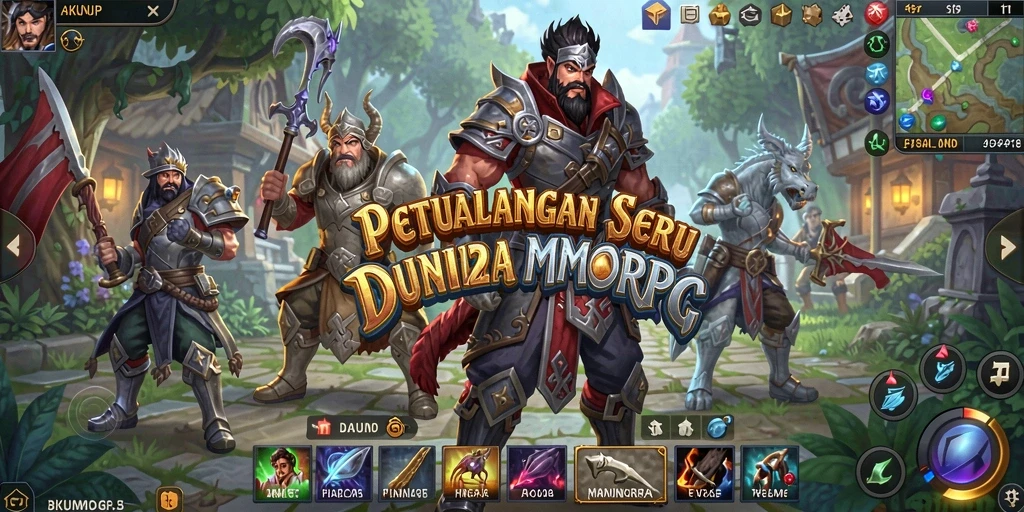 Screenshot gameplay AKUNJP menunjukkan aksi seru dalam petualangan MMORPG.