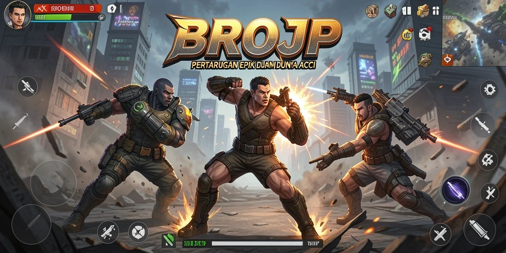 Tampilan gameplay BROJP yang mendebarkan dan seru.