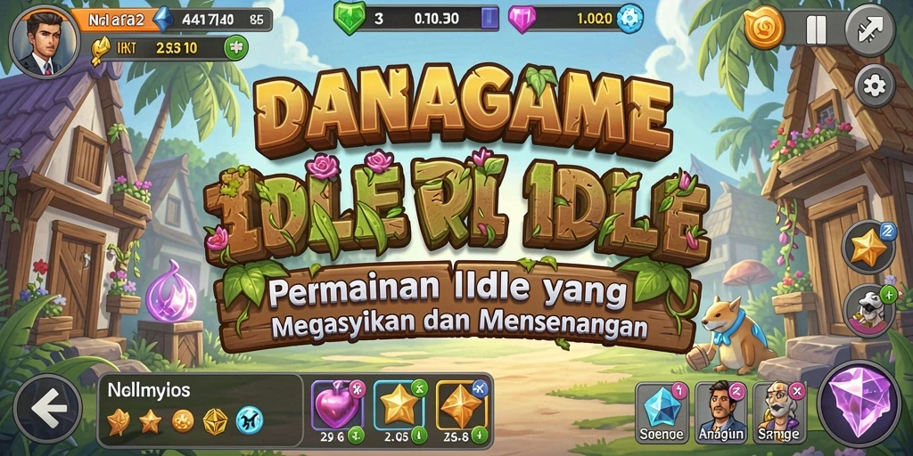 Tangkapan layar dari gameplay mendebarkan DANAGAME yang penuh aksi Idle.