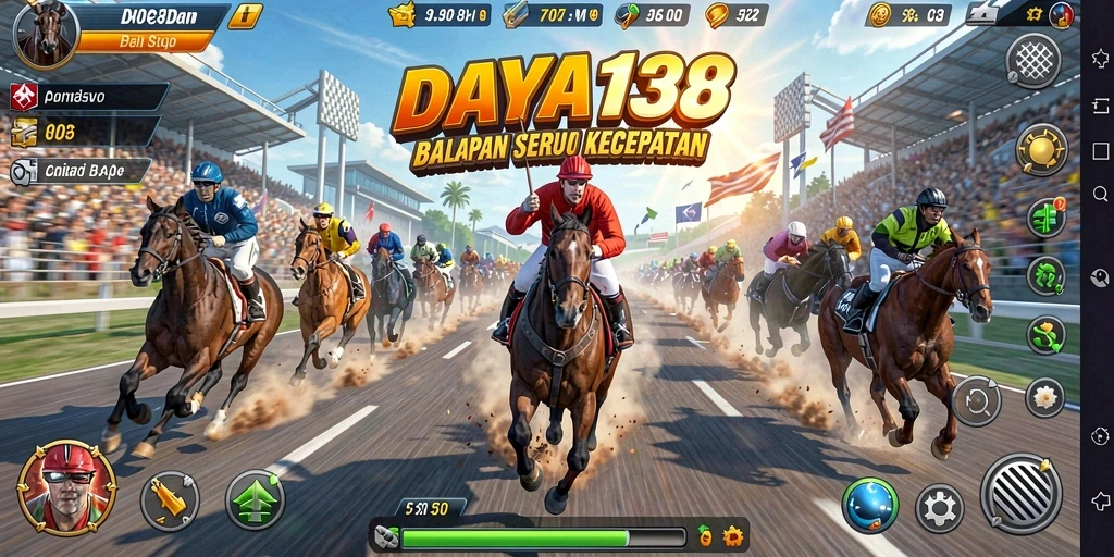 Screenshot gameplay DAYA138 dengan aksi balapan yang mendebarkan