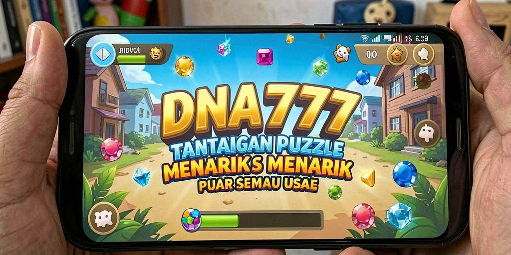 Screenshot utama yang menunjukkan gameplay Puzzle yang penuh tantangan.