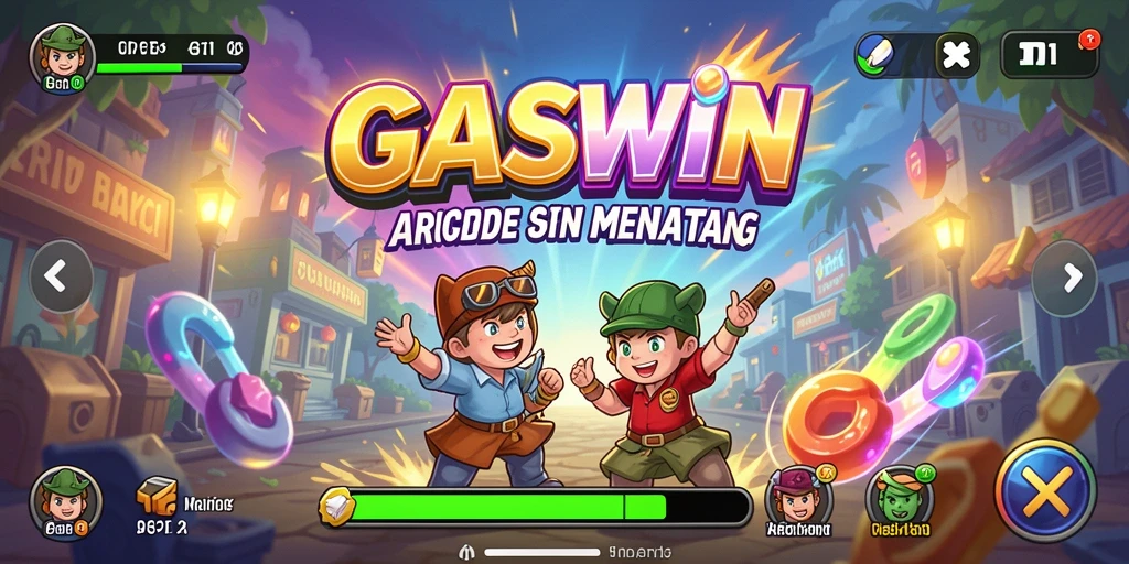 Screenshot GASWIN menampilkan aksi gameplay yang mendebarkan.
