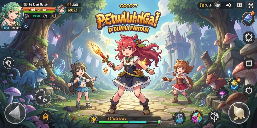 Tampilan gameplay seru GOTO77 dengan karakter Anime yang menawan.