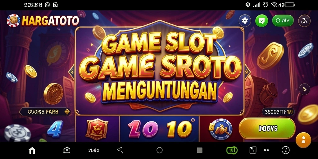 Tampilan gameplay HARGATOTO dengan berbagai mesin slot yang menarik.