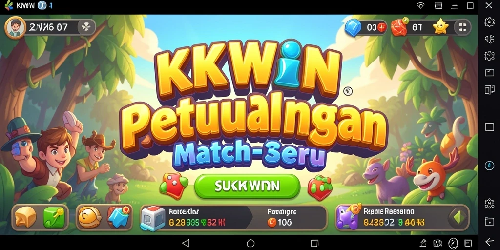 Screenshot menunjukkan gameplay seru KKWIN Match-3.