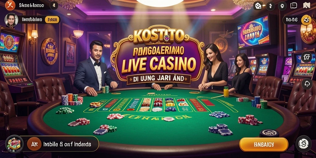 Tampilan menakjubkan dari gameplay Live Casino KOSTOTO yang penuh aksi.