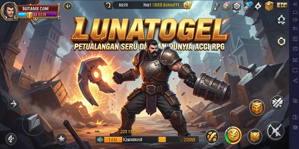 Tampilan menarik dari gameplay LUNATOGEL yang memukau.