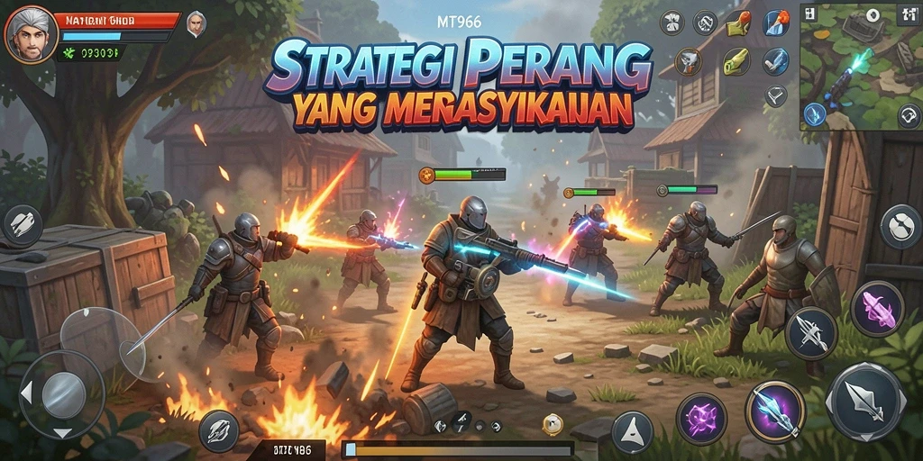 Screenshot utama <strong>MT966</strong> menampilkan aksi strategis yang mendebarkan.