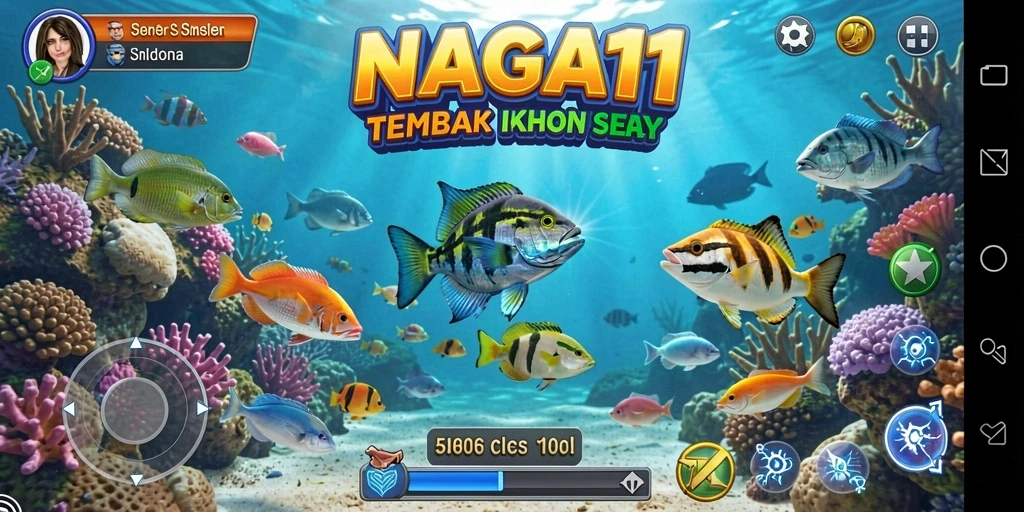 Tampilan gameplay NAGA11 menampilkan momen seru saat menangkap ikan berharga.