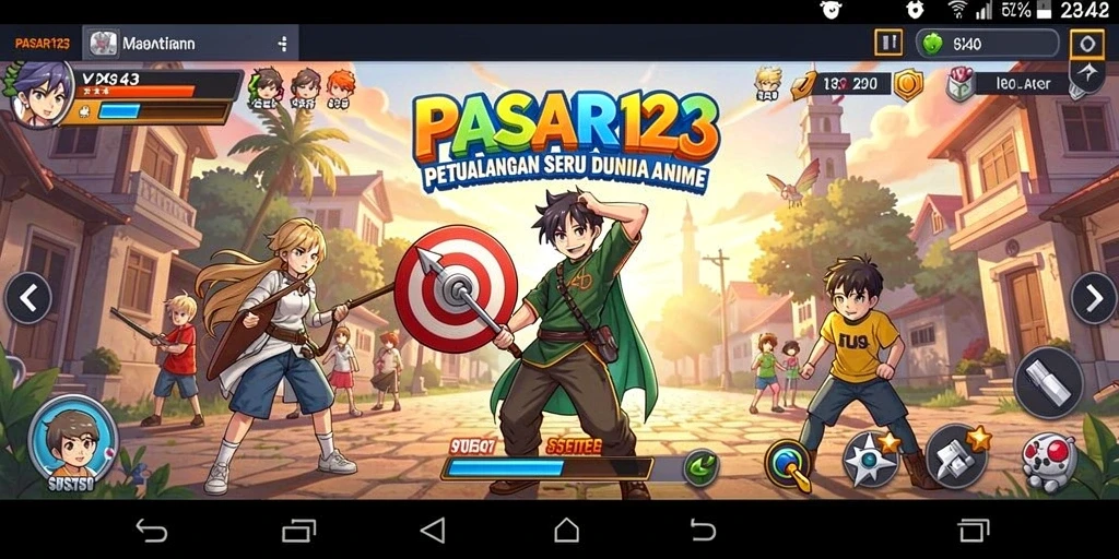 Tampilan menawan dari gameplay PASAR123 dalam dunia anime.