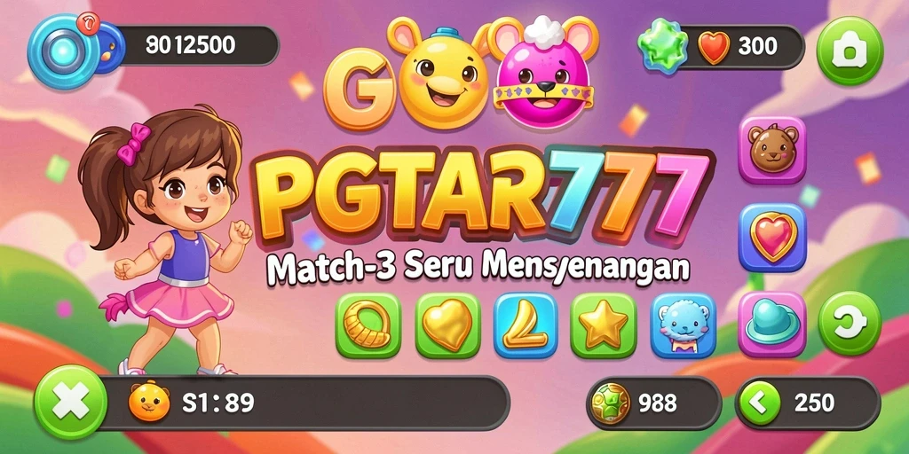 Screenshot PGSTAR777 menampilkan gameplay Match-3 yang seru dan menantang.