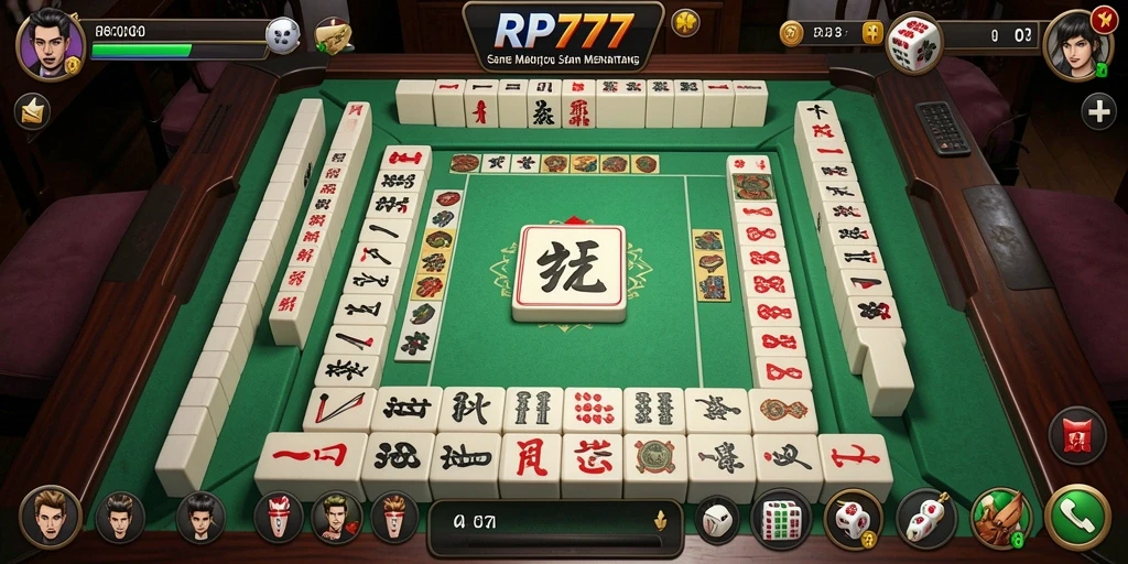 Tampilan gameplay Mahjong yang seru dan menarik di RP777.