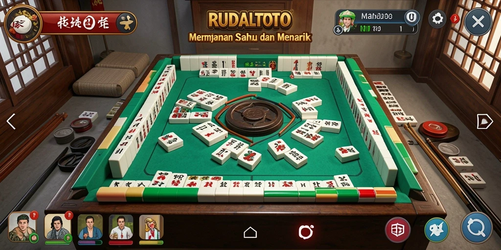 Screenshot RUDALTOTO menampilkan gameplay Mahjong yang seru dan menantang.