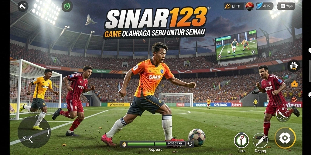 Tangkapan layar utama dari gameplay menampilkan aksi olahraga seru di SINAR123.