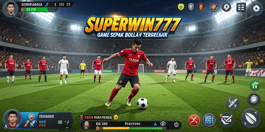 Gameplay mendebarkan dari SUPERWIN777 dengan visual sepak bola yang menakjubkan.